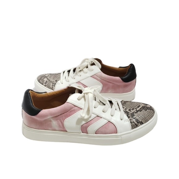 DV by Dolce Vita Shoes - Dolce Vita Andy Pink Snakeskin Print Sneakers Size 10